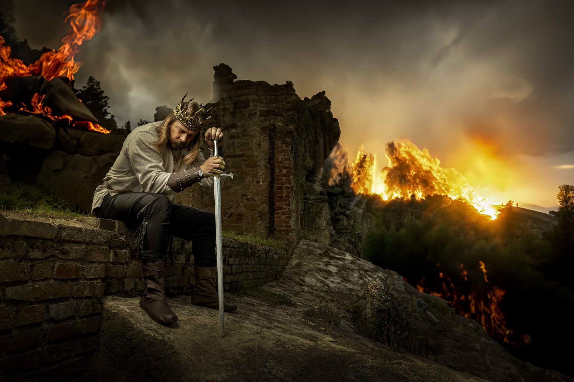 Fantasy focení – unavený král