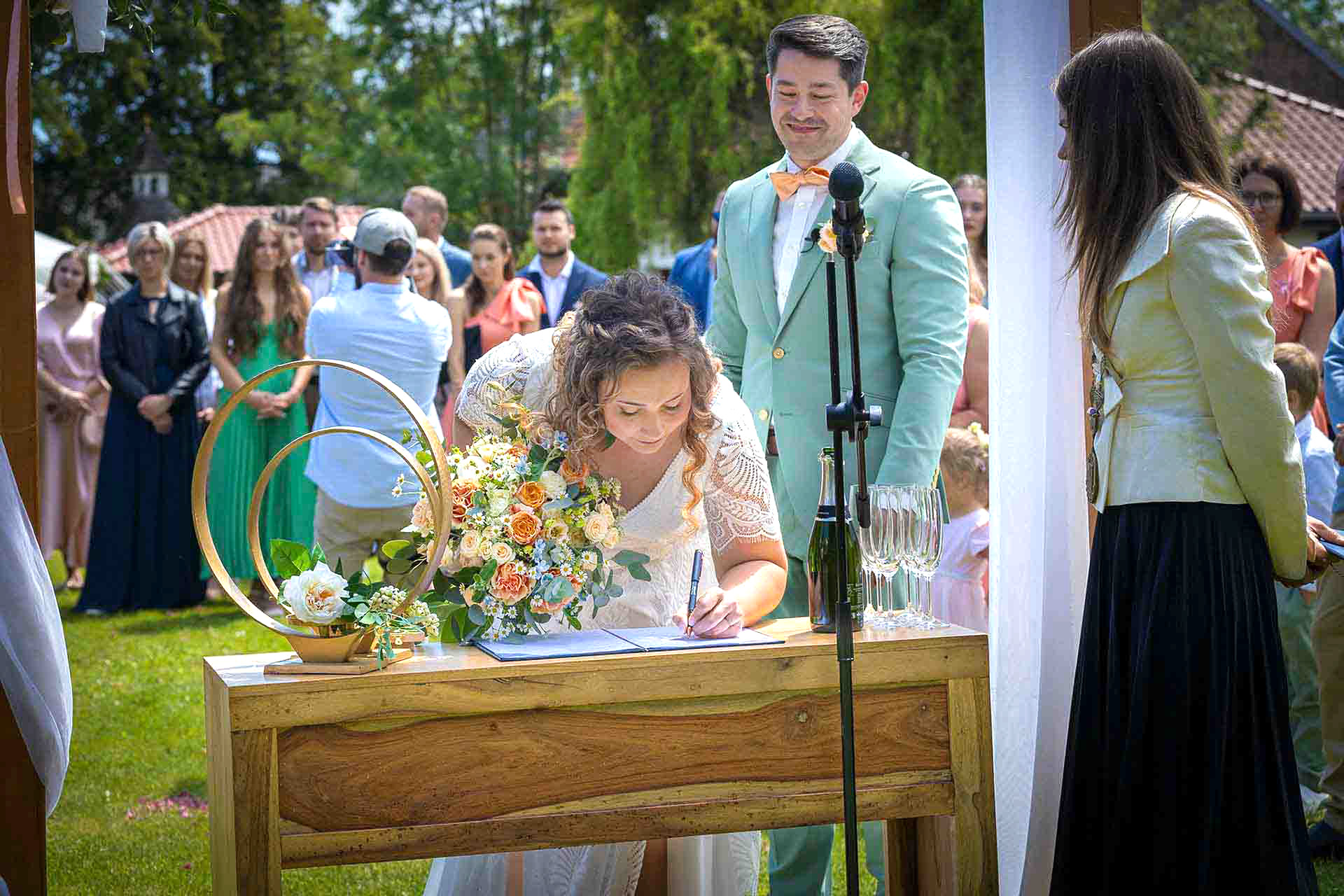 Svatební fotograf – podpisy novomanželů